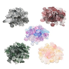 Perles acryliques transparentes, givré, formes mixtes