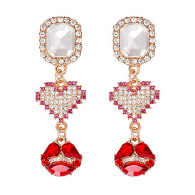 Red Lips Heart-shaped Earrings - Symmetrical Lip Studs, Girl's Earrings