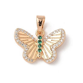 Латунные микро проложить кубического циркония подвески, бабочка, без кадмия и без свинца, стойки покрытие, долговечный