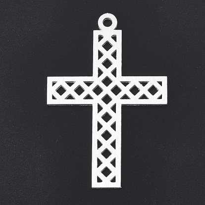 Алюминиевые большие подвески, Лазерная резка больших подвесок, крестик