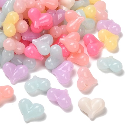 Акриловые бусины, имитирующие желе, сердце
