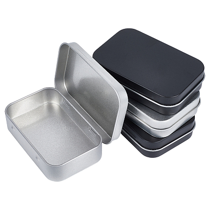 4 шт. 2 цвета железные шкатулки для хранения ювелирных изделий с откидной крышкой, для свечей, сухое хранение, специи, чай, конфеты, сувениры для гостей, прямоугольные