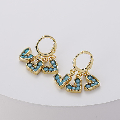 Charming Zircon Earrings for Women - Unique 14K Gold Ear Studs with Elegant Style
