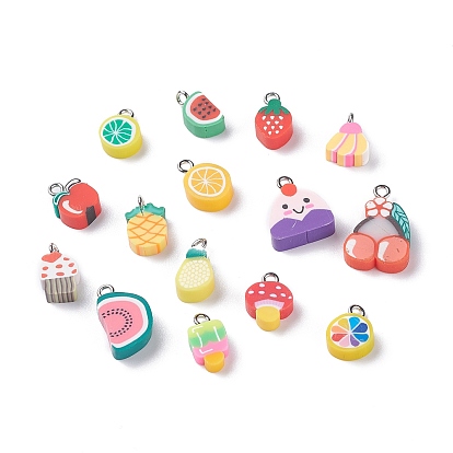 Handgefertigte Anhänger und Perlen aus Polymerclay, Mischformen