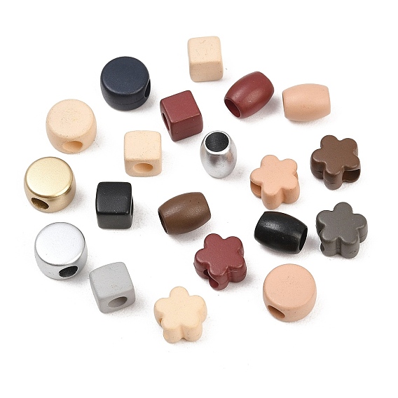 Краска для выпечки акриловые европейские бусины, бусины с большим отверстием, разноцветные