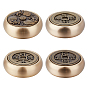 4Pcs 4 Styles Brass Paper Weight, Calligraphy Supplies, Flat Round