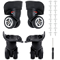 4Pcs ABS Plastic Replacement Luggage Wheel, Furniture Caster & 1Pcs Carbon Steel Cross Head Screwdrivers
