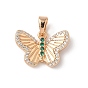 Латунные микро проложить кубического циркония подвески, бабочка, без кадмия и без свинца, стойки покрытие, долговечный
