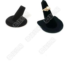 Fingerinspire 8 Pcs 2 Styles Resin Flocking Ring Displays, Cone Shaped Finger Ring Display Stands