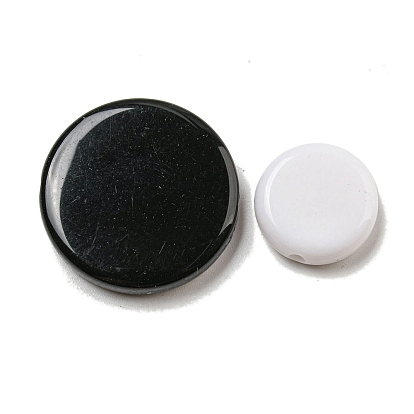 Непрозрачные акриловые бусины, плоско-круглые