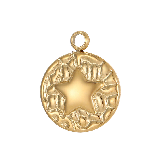 304 прелести нержавеющей стали, плоские круглые со звездой, ионное покрытие (ip)