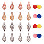 DIY Pendant Making, with Hollow Brass Locket Pendants, Cage Pendants and DIY Doll Craft, Polyester Pom Pom Ball, Round