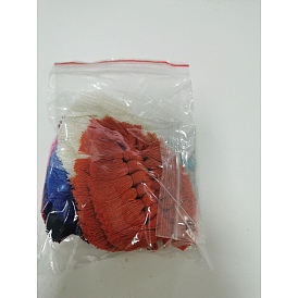 Sunnyclue diy висячие серьги изготовление, с поликоттоном градиентного цвета (полиэстер хлопок) кисточка большая подвеска и медные крючки для сережек, лист