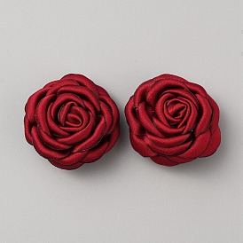 Polyester Shoe Buckle Clip, Rose Flower Shoe Decoration Accessories