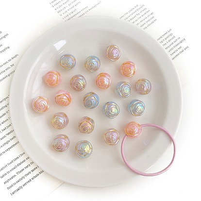 Opaque Acrylic Beads, Rose
