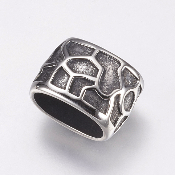 304 Stainless Steel Slide Charms, Oval