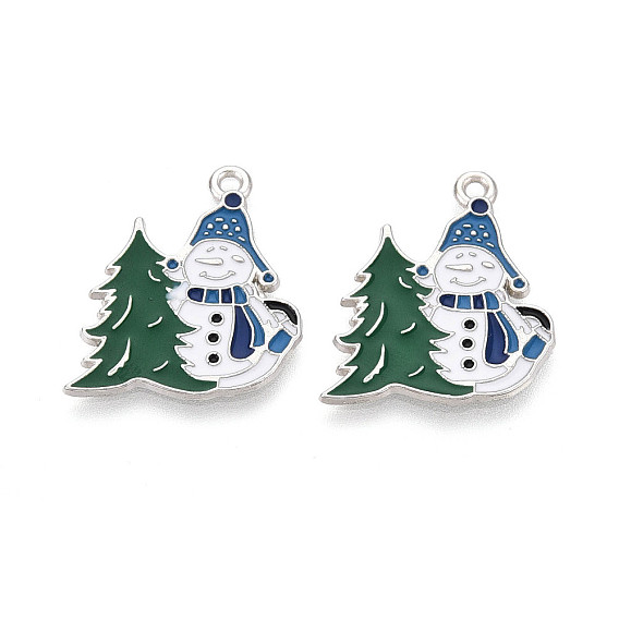 Рождественская подставка, гальваническое покрытие, сплав, эмаль, подвески в виде снеговиков, без кадмия, без никеля и без свинца, платина