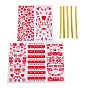 OPP Plastic Storage Bags, Valentine's Day Theme, for Candy, Cookies, Gift Packaging, Rectangle