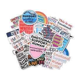 Cartoon Word Paper Stickers Set, Waterproof Adhesive Label Stickers, for Water Bottles, Laptop, Luggage, Cup, Computer, Mobile Phone, Skateboard, Guitar Stickers Decor