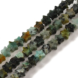 Natural African Turquoise(Jasper) Beads Strands, Star
