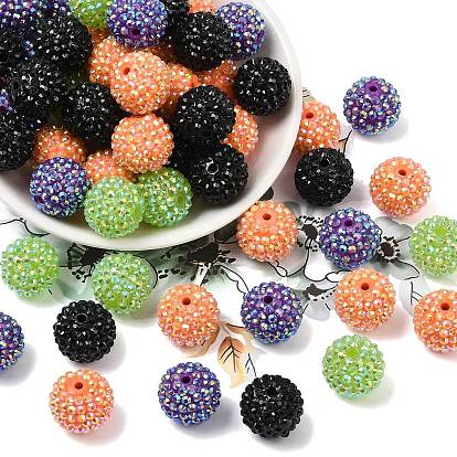 Тематика Хэллоуина смоляные стразы бусины, с акриловыми круглыми бусинами внутри, для жевательной резинки ювелирных изделий