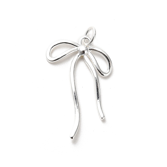 925 стерлингов серебряные подвески, бантом прелести, с прыжковых колец
