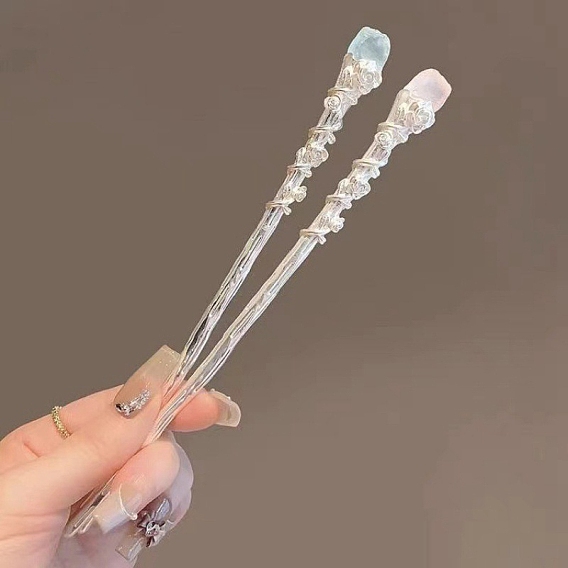 Палочки для волос из сплава роз для женщин и девочек