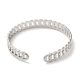 Ion Plating(IP) 304 Stainless Steel Bangles, Curb Chain Cuff Bangles, Jewelry for Women