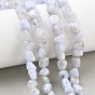 Natural Blue Lace Agate Beads Strands, Nuggets, Tumbled Stone
