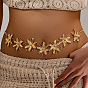 Summer Alloy Hollow Flower Link Chain Belts for Women