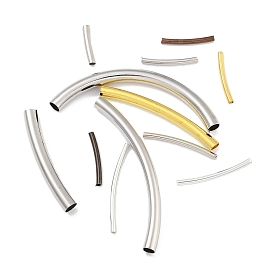 Brass Curved Tube Beads, Cadmium Free & Lead Free