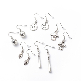 Sport Theme Alloy Dangle Earrings, Brass Jewelry for Women