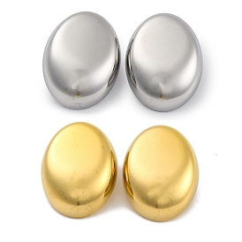 Ионное покрытие (ip) 304 серьги-гвоздики из нержавеющей стали, овальные