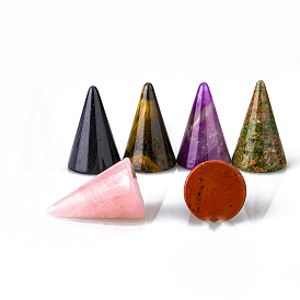 Gemstone Conical Orgonite Energy Generators, Cone Reiki Stone for Energy Balancing Meditation Therapy