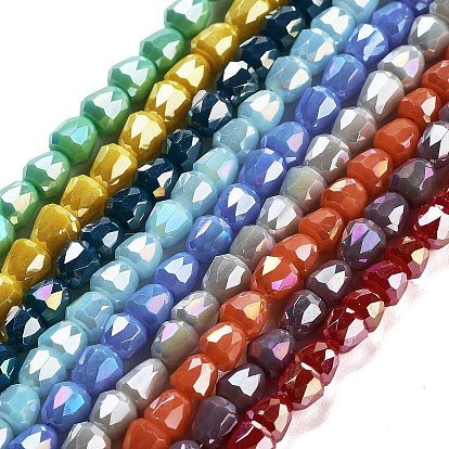 Стеклянные бусины с гальваническим покрытием , граненые, колокол