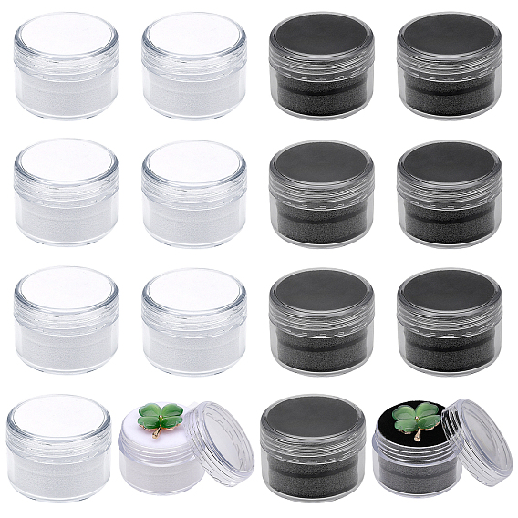 2 цветные пластиковые коробки для хранения драгоценных камней в виде колонны из бриллиантов, с губкой