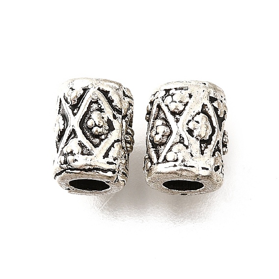 Сплавочные овальные бусины тибетского стиля , без кадмия и без свинца, колонка