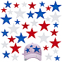 1Компьютерная вышивка на полиэстеровой ткани в виде звездочки, термоприклеиваемые и пришиваемые нашивки, аксессуары для костюма, аппликация