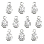10шт. 925 подвески в форме капли из стерлингового серебра с инкрустацией прозрачными кубическими циркониями