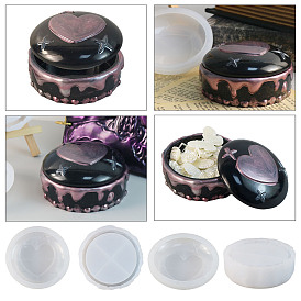 Heart Pattern Storage Box DIY Silicone Molds, Resin Casting Molds, for UV Resin, Epoxy Resin Craft Making