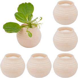 6Pcs Porcelain Vase Display Decorations, Miniature Figurines, for Dollhouse Accesories, Home Decorations, with 6Pcs Hydroponic Planting Sponge