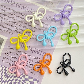 Spray Painted Alloy Pendants, Bowknot