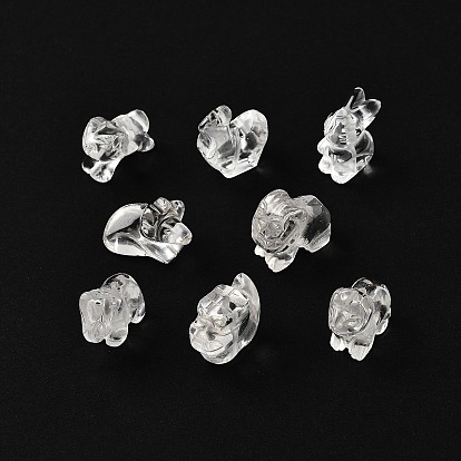 Китайский зодиак натуральный кварцевый кристалл резные бусины, бусины из горного хрусталя с животными