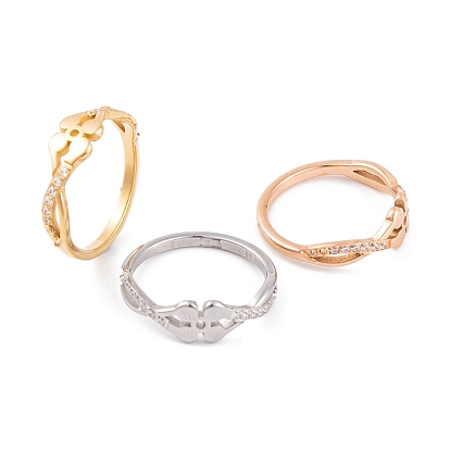 Вакуумное PVD-покрытие 304 Кольцо в форме цветка из нержавеющей стали, с кубического циркония