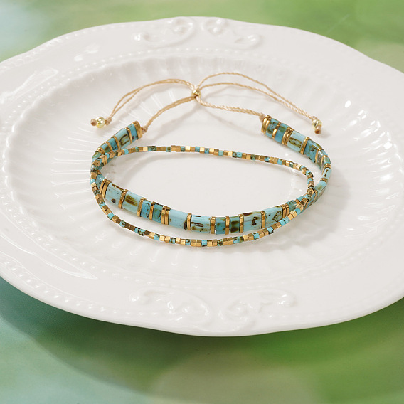 Bohemian Glass Seed Bead Bracelets for Women