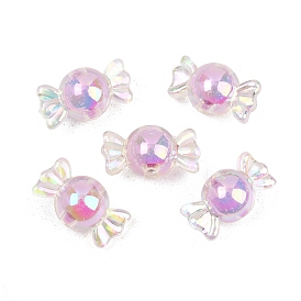 Perles acryliques, Perle en bourrelet, couleur ab , candy