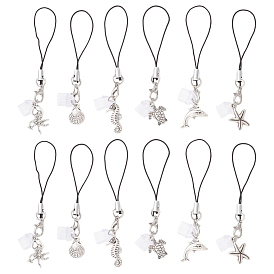 5 сумки с морской тематикой, сплав, мобильные ремни, с петлей пуповины, старинное серебро и платина