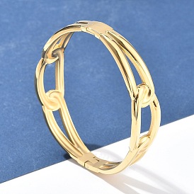 304 браслеты из нержавеющей стали, шарнирные браслеты для женщин, цепочка-оберег, ионное покрытие (ip), с застежками