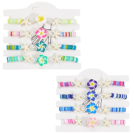 8шт. браслеты из полимерной глины