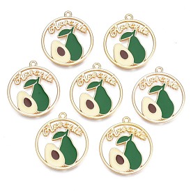 Стойки обшивки сплава эмали подвески, без кадмия, без никеля и без свинца, золотой свет, авокадо